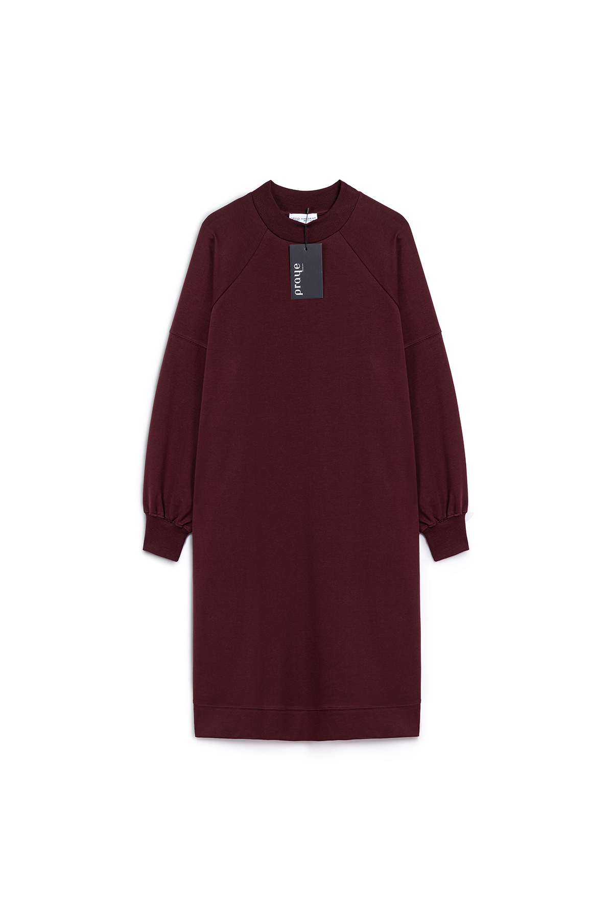 Diz Altı Uzun Sweat Bordo