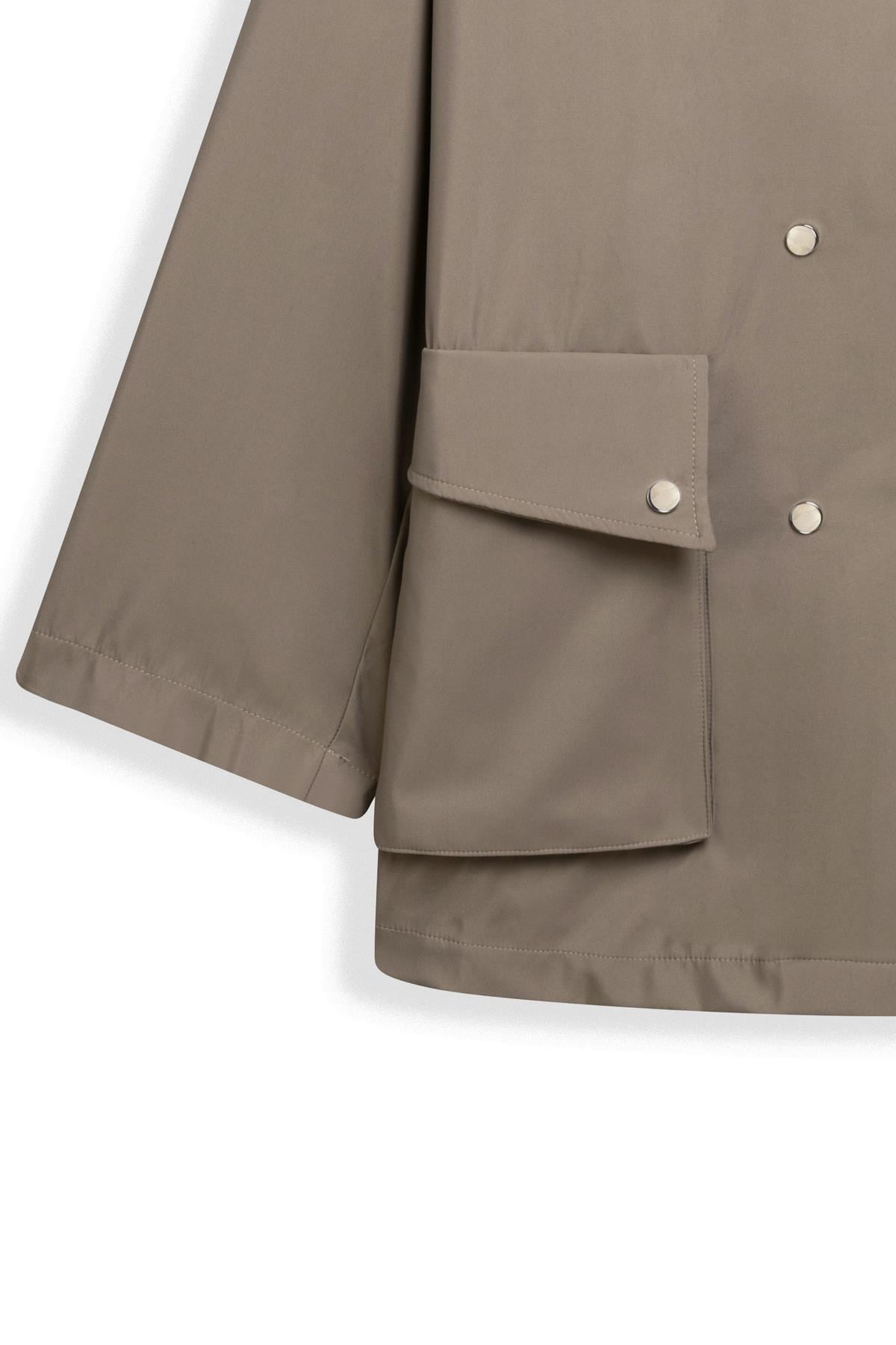 Düğmeli Oversize Ceket Vizon