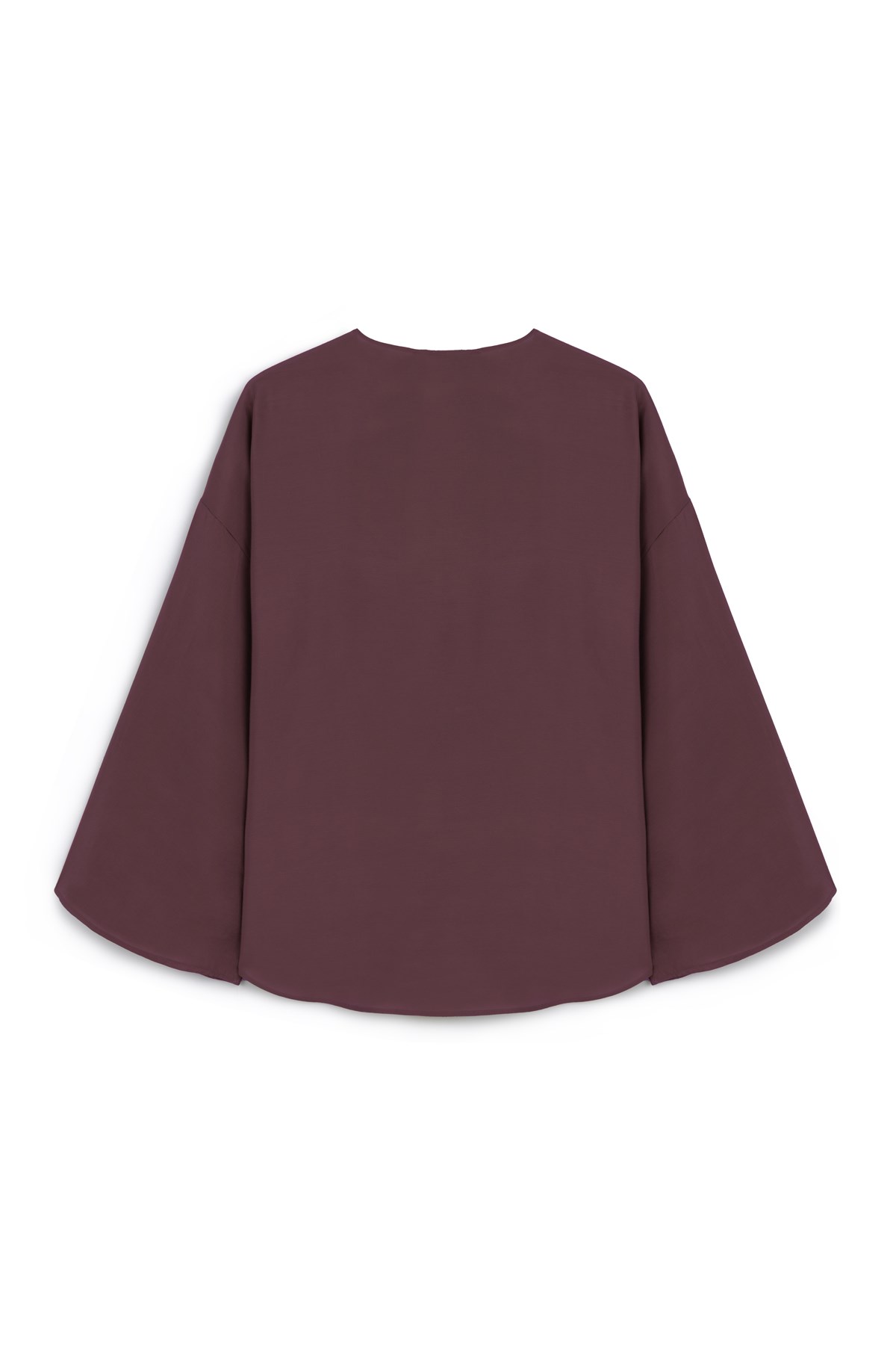 Düğmeli Salaş Tunik Bordo