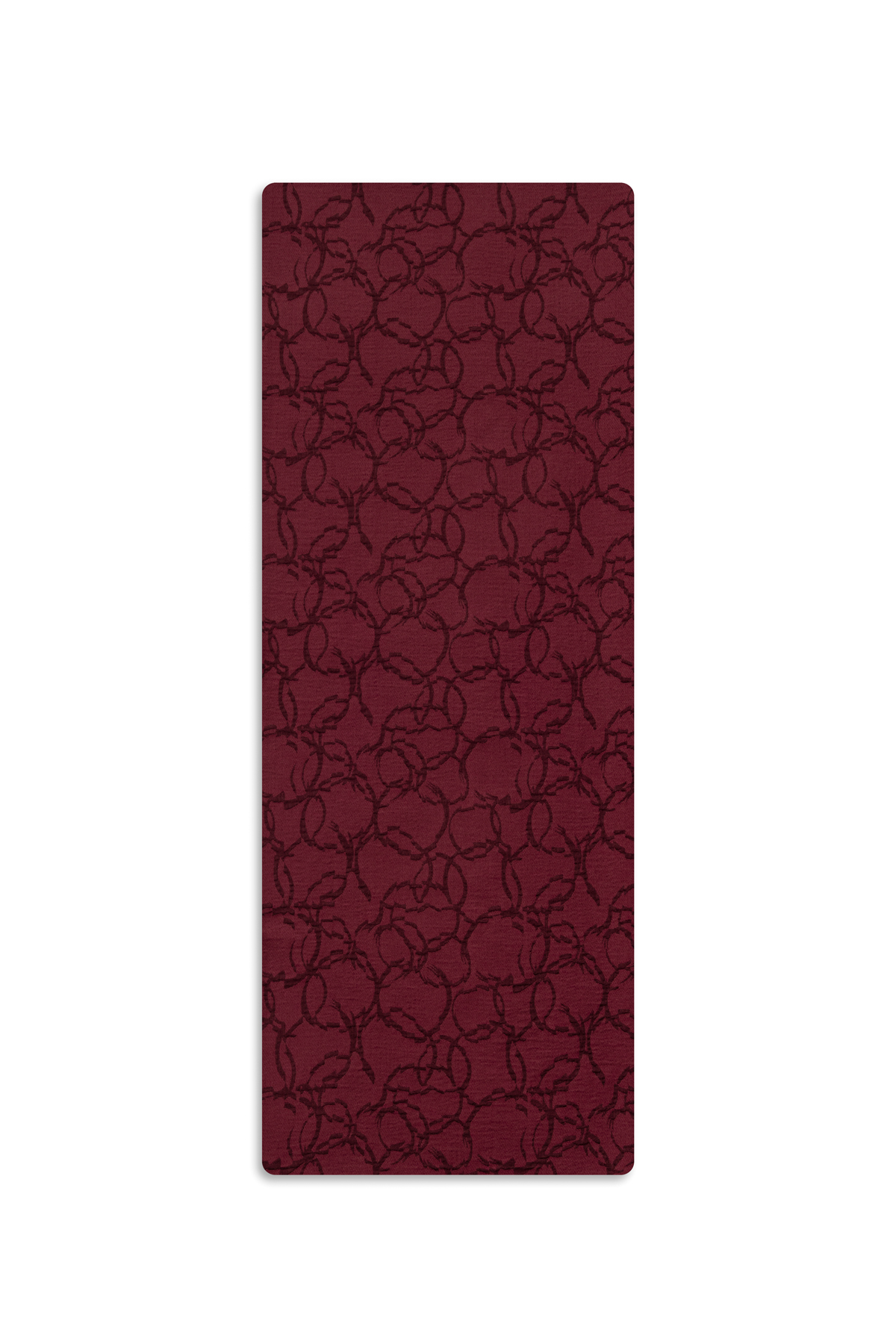 Halka Desenli Şal Bordo