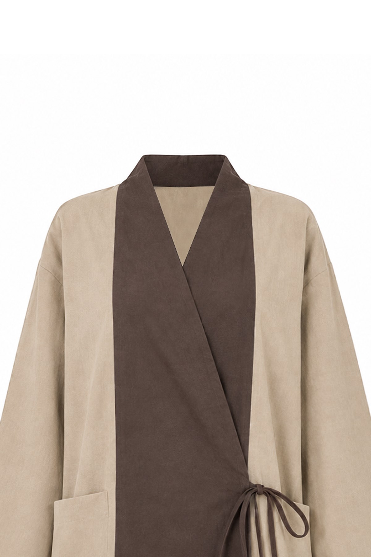 Kolu Katlı Kimono Bej