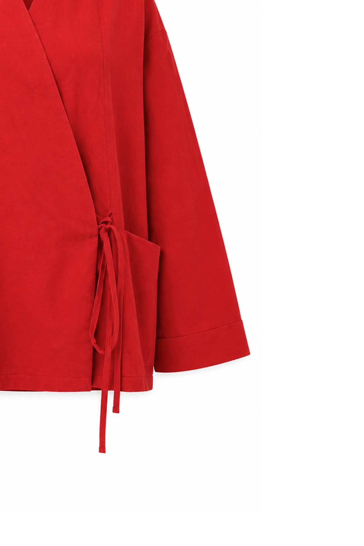 Kolu Katlı Kimono Kırmızı