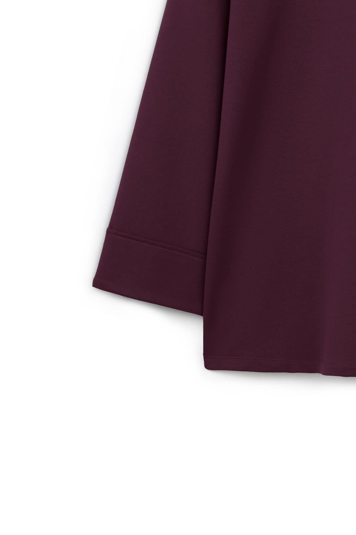 Kolu Katlı Sweat Bordo