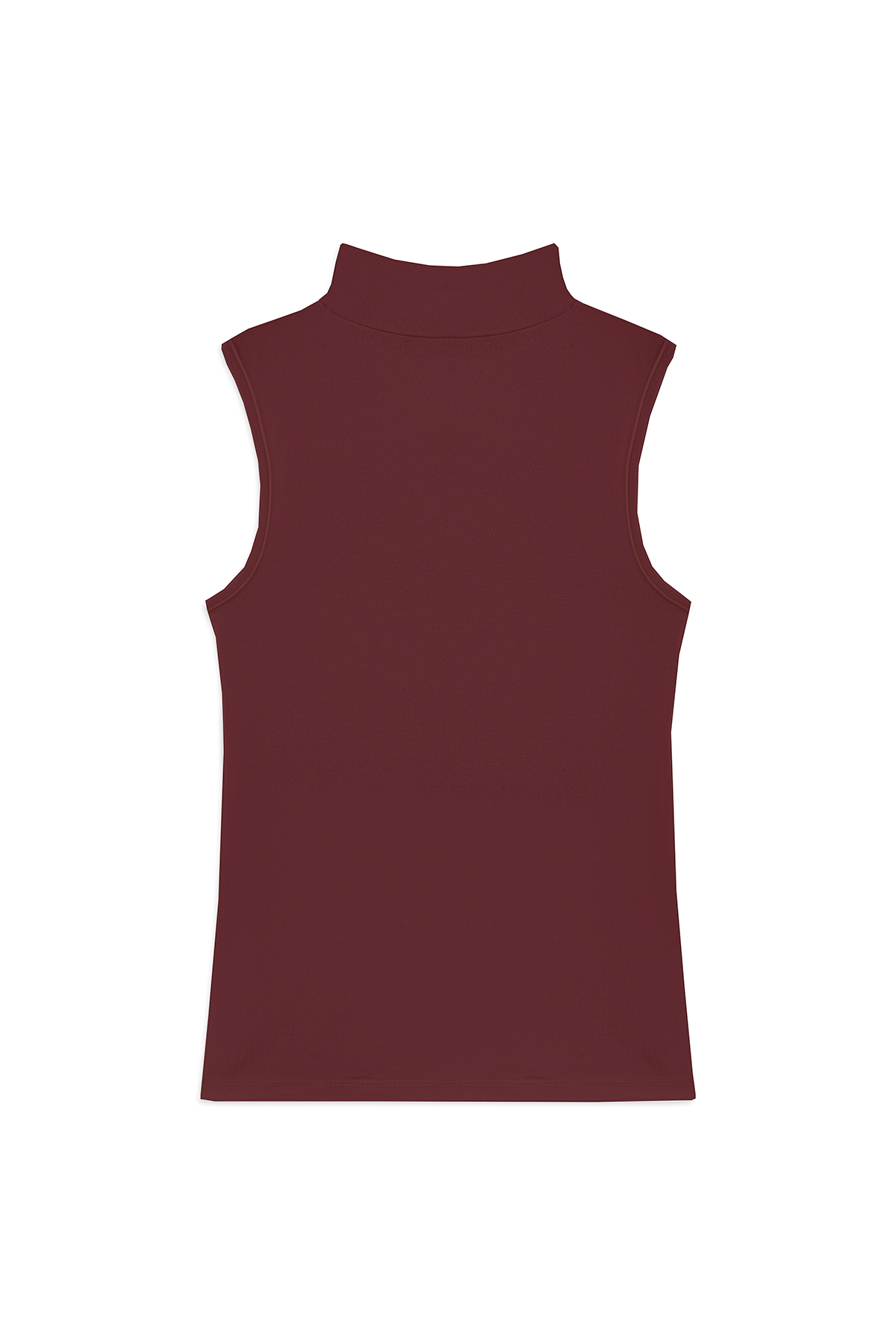 Likralı Kolsuz Body Bordo