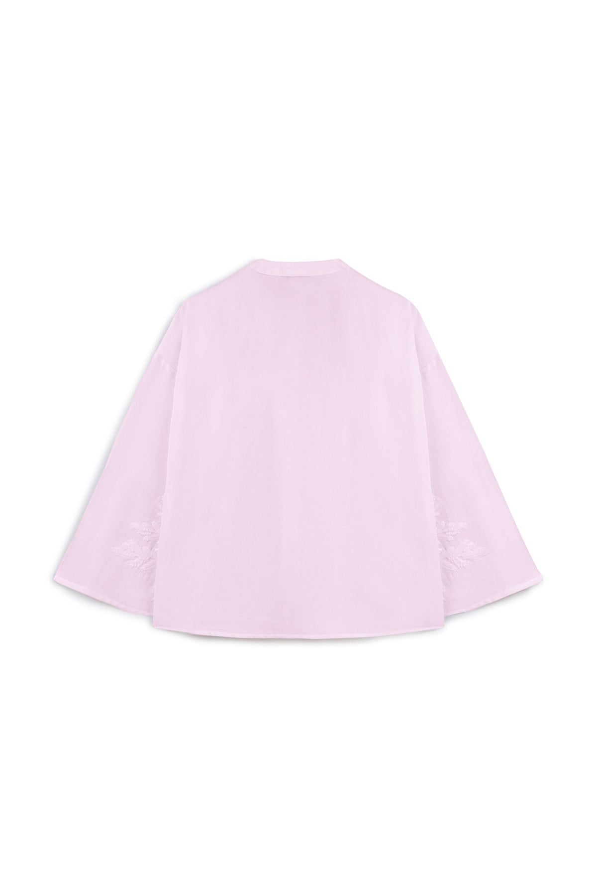 Nakışlı Düğmeli Kimono Pembe