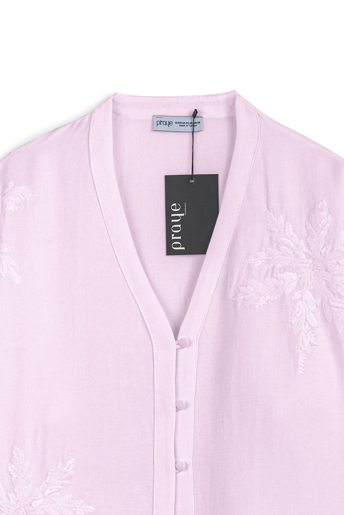 Nakışlı Düğmeli Kimono Pembe