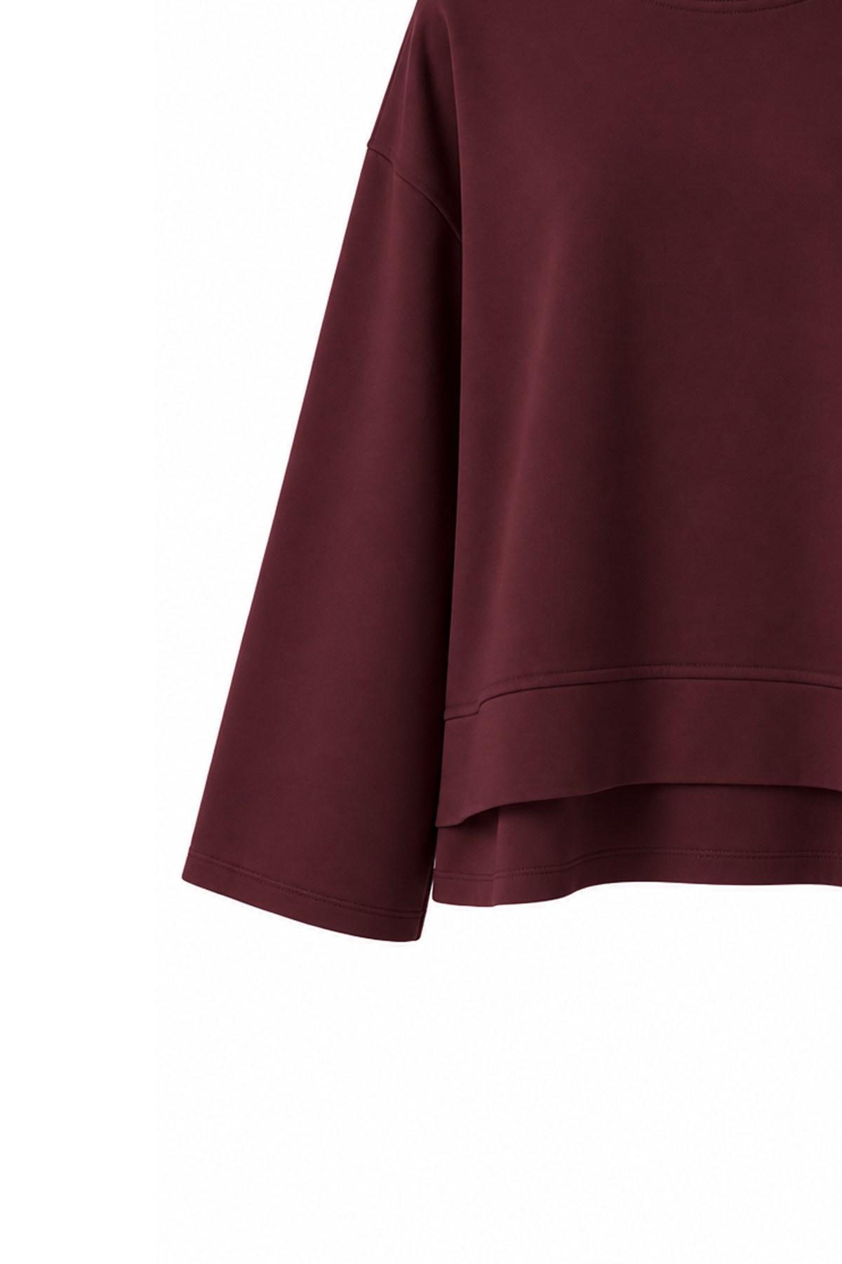 Önü Kısa Sweat Bordo