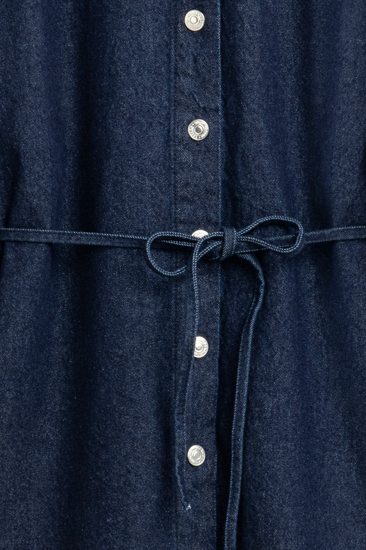 Oversize Bağlamalı Denim Ceket Lacivert