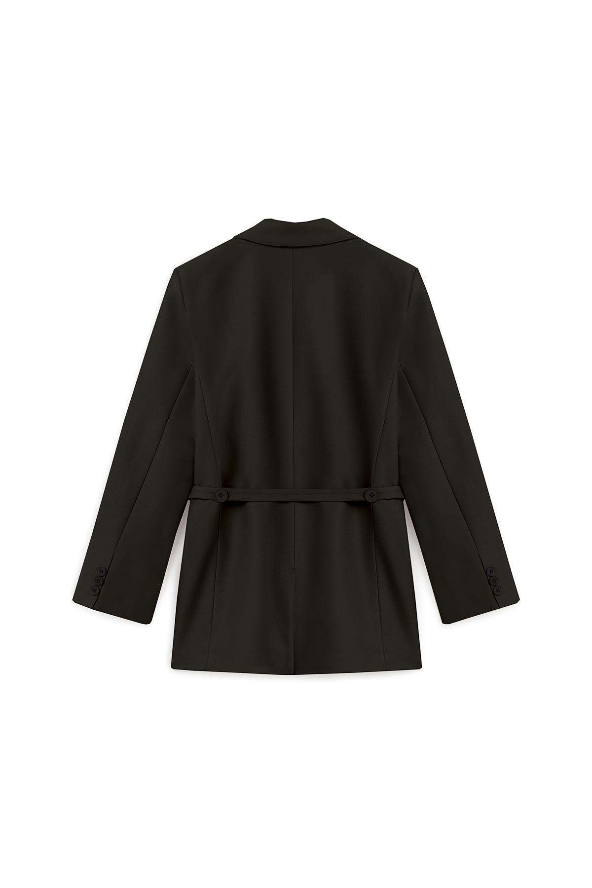 Seyyar Kemerli Blazer Ceket Siyah