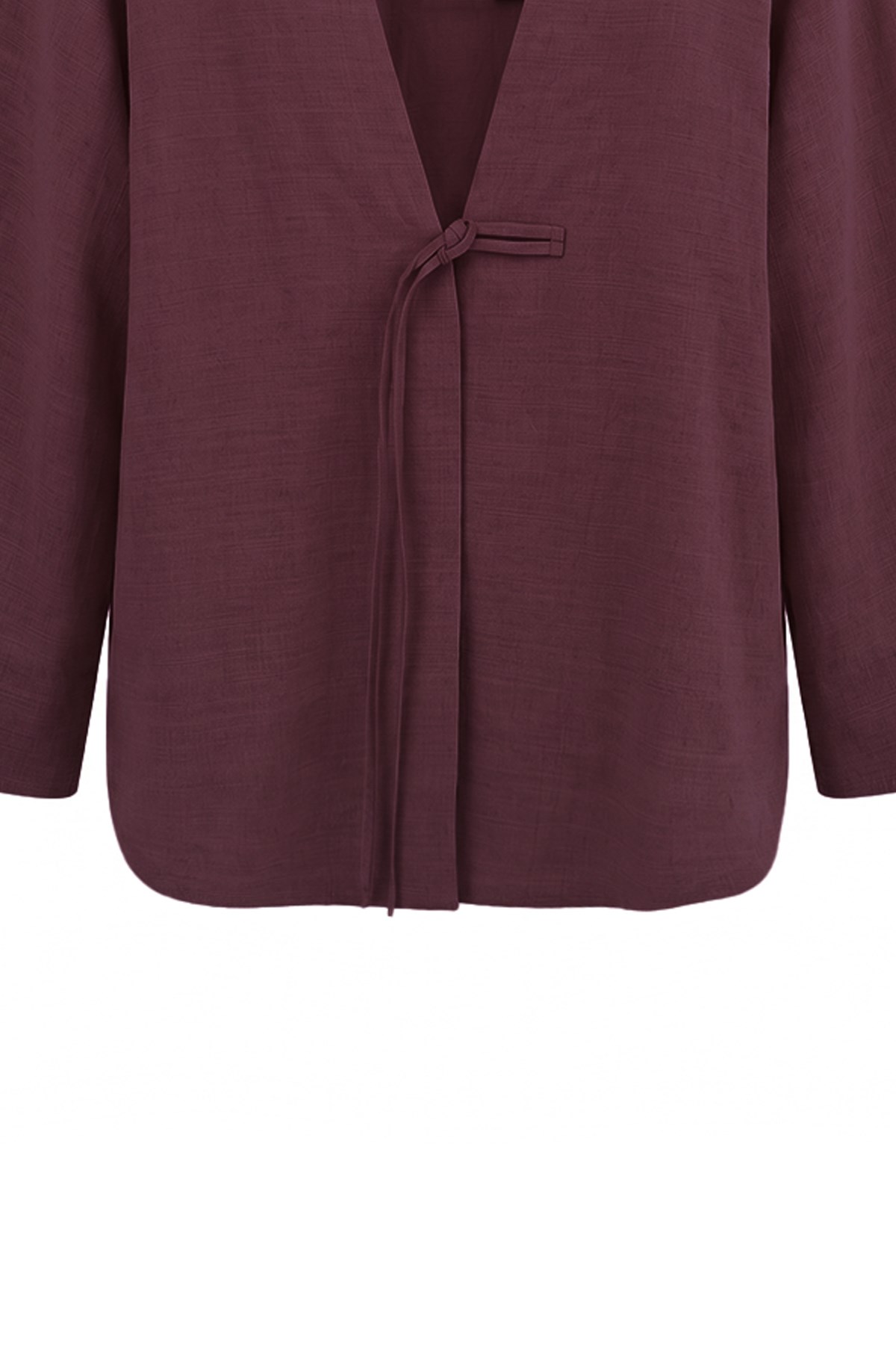 Tek Bağlamalı Kimono Bordo