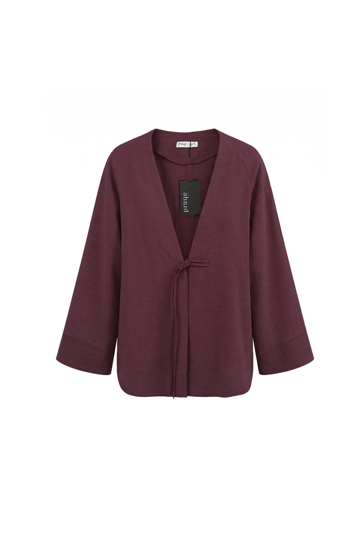 Tek Bağlamalı Kimono Bordo