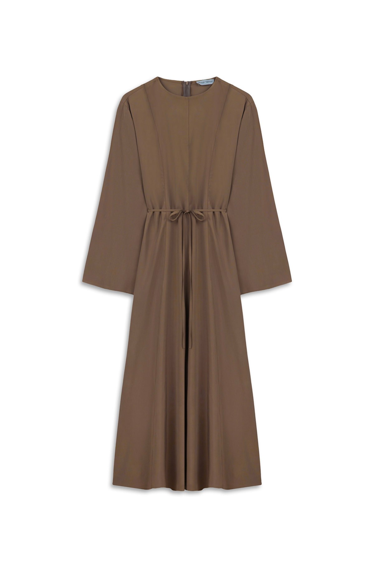 Tencel Zarif Elbise Kahverengi