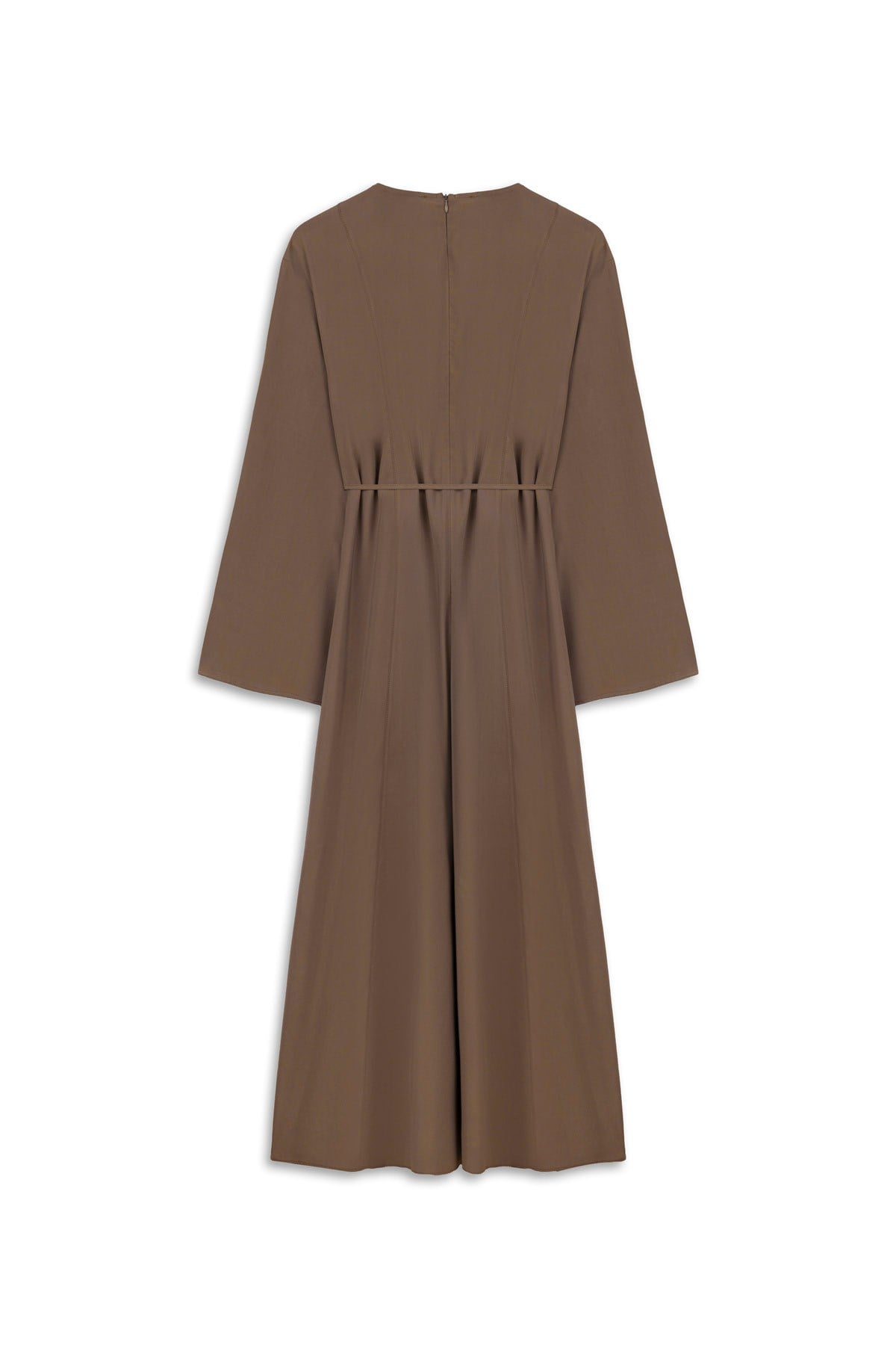 Tencel Zarif Elbise Kahverengi