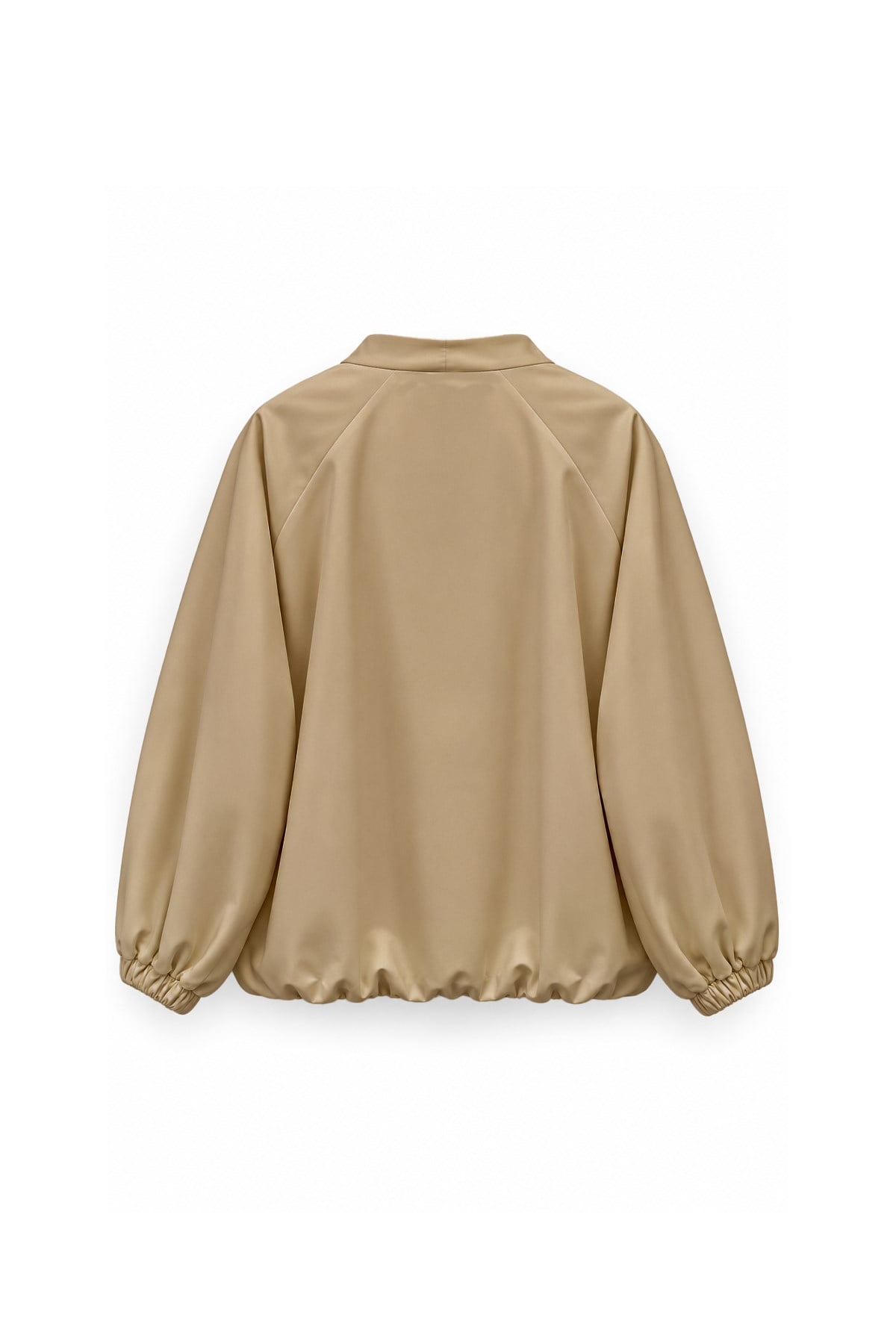 V Yaka Bomber Ceket Bej