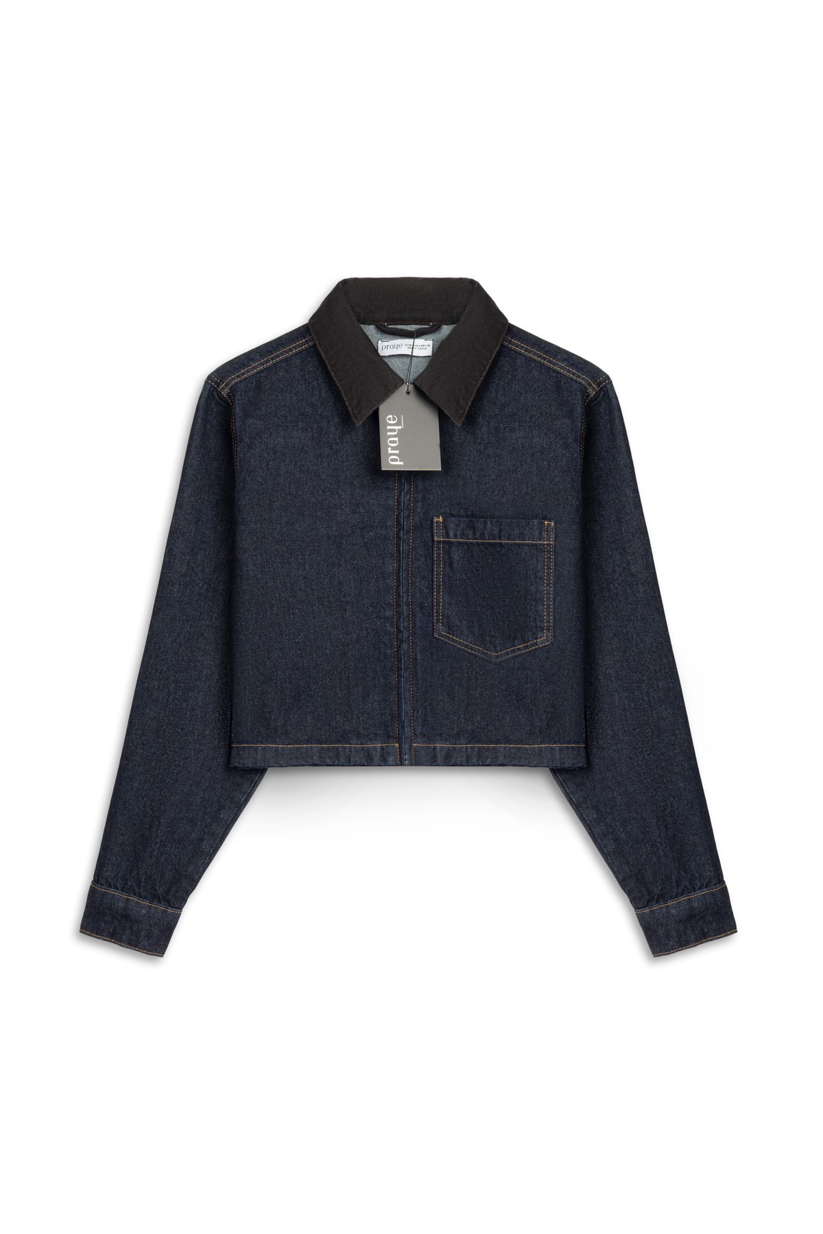 Yaka Detaylı Denim Ceket Lacivert