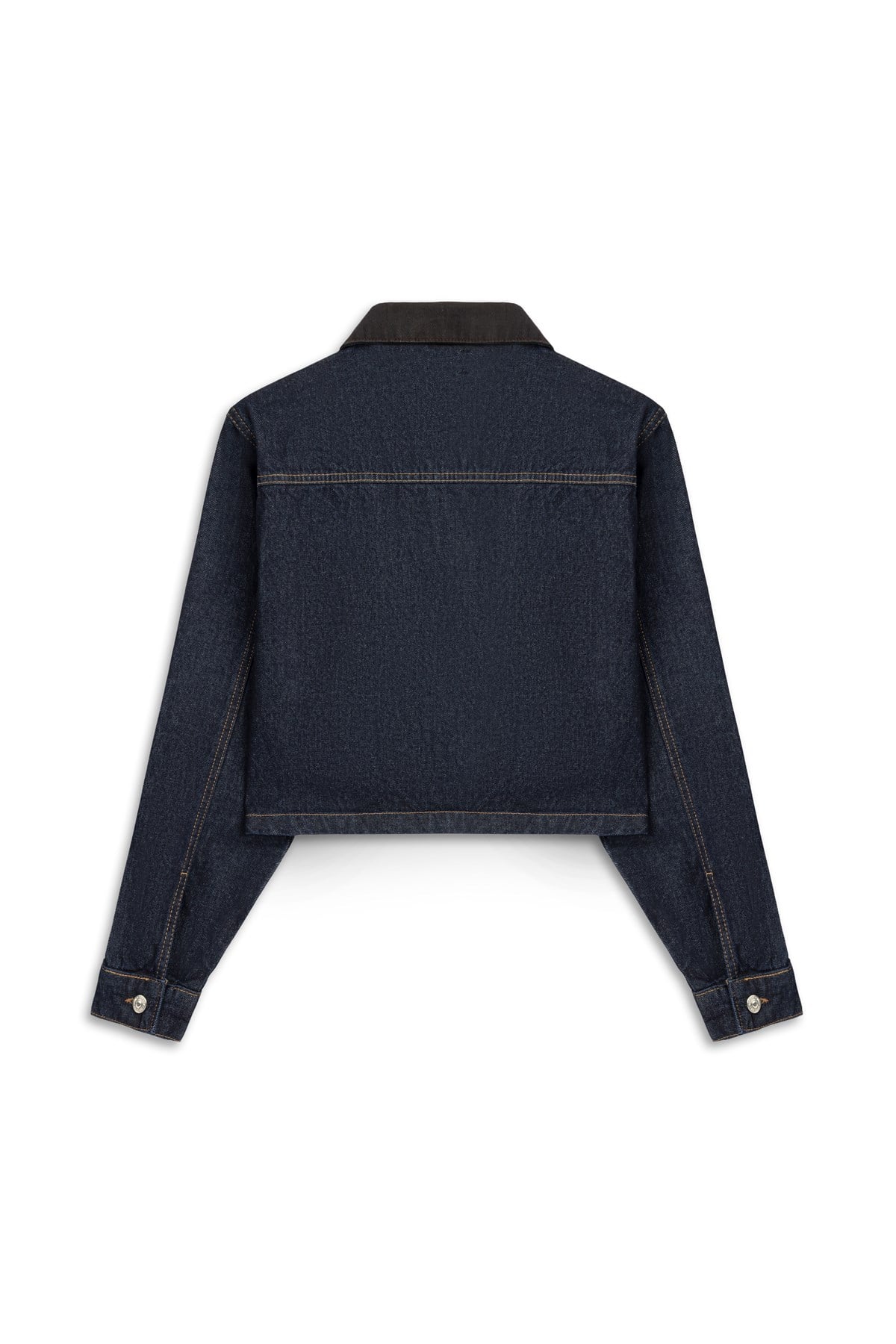 Yaka Detaylı Denim Ceket Lacivert