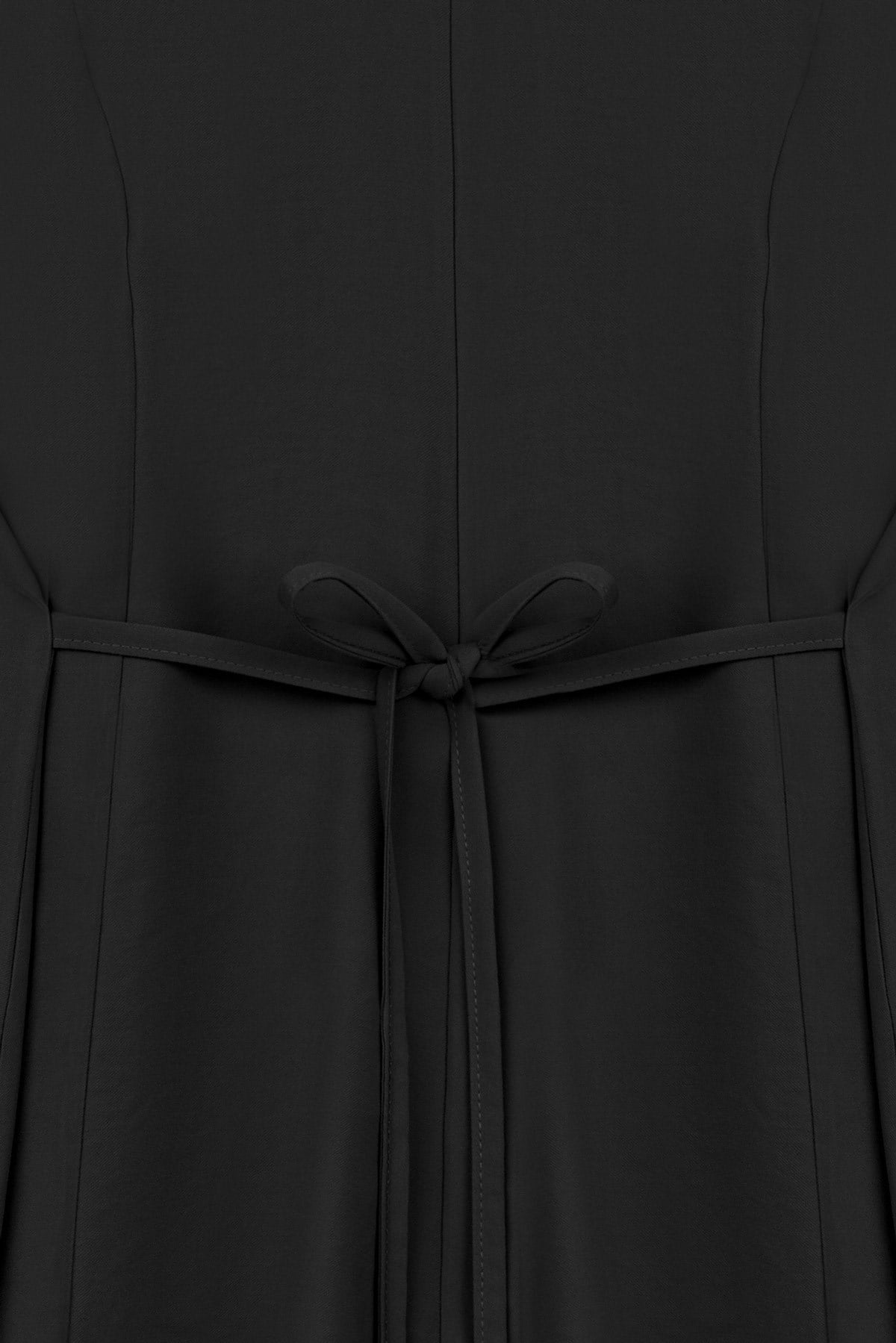 Yırtmaçlı Tencel Bluz Siyah