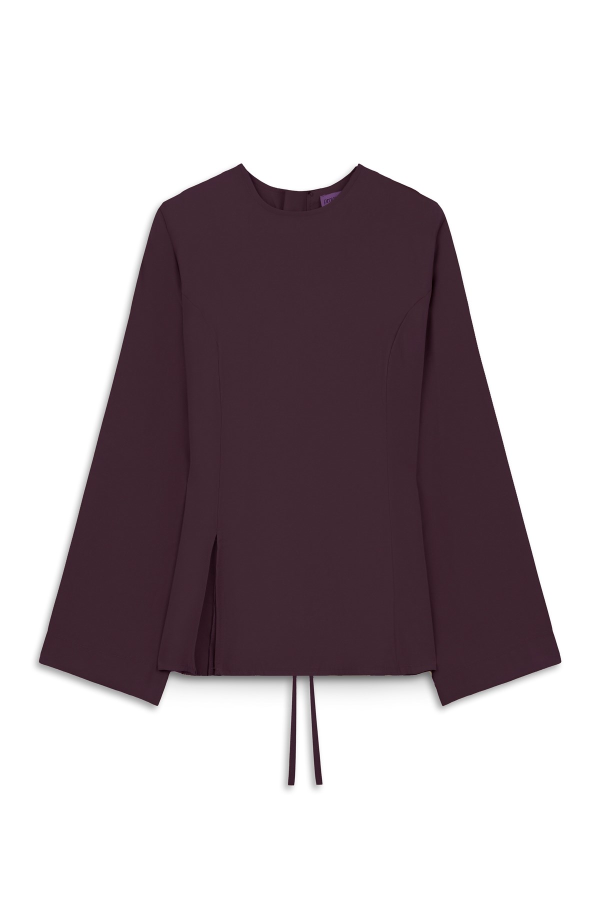 Yırtmaçlı Tensel Bluz Bordo
