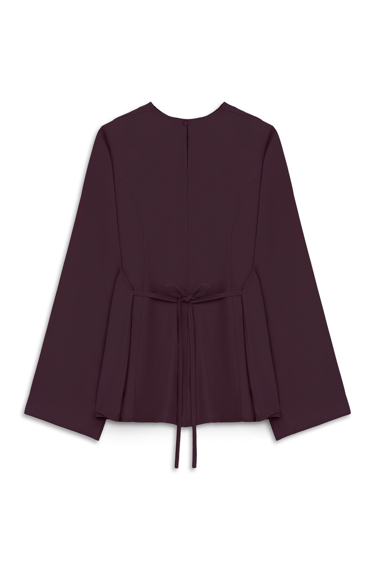 Yırtmaçlı Tensel Bluz Bordo
