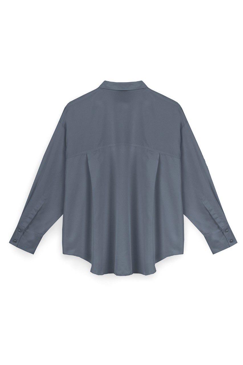 Yumuşak Dokulu Oversize Gömlek Gri