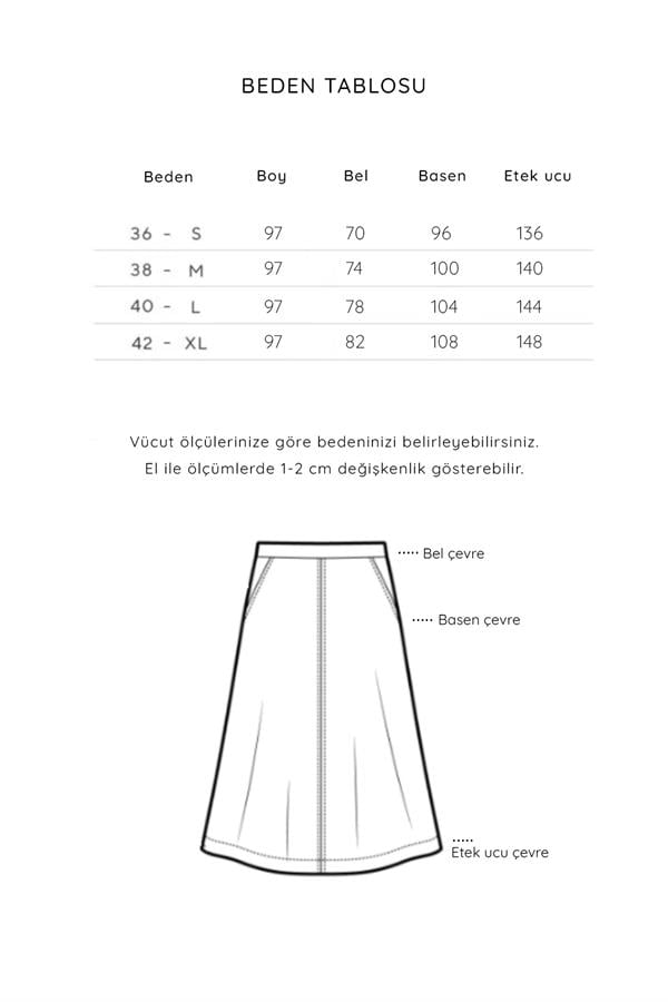 Çapraz Kesim Denim Etek Antrasit