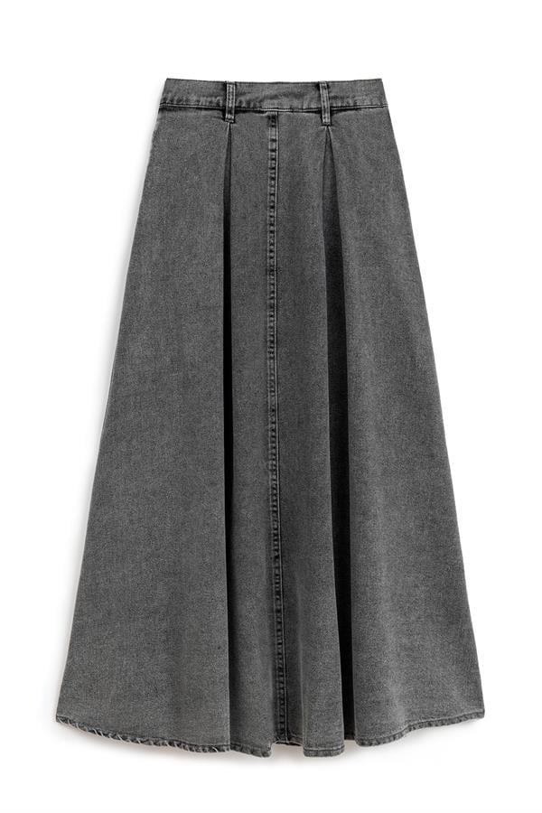 Cepli Kloş Denim Etek
