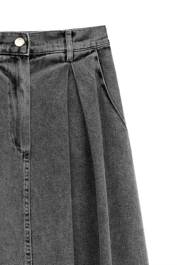 Cepli Kloş Denim Etek