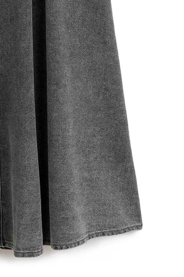 Cepli Kloş Denim Etek