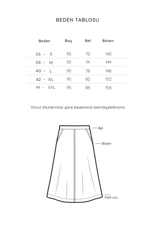 Cepli Kloş Denim Etek Füme