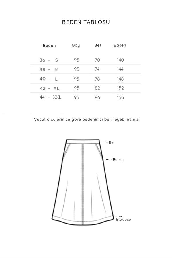 Cepli Kloş Denim Etek Mavi