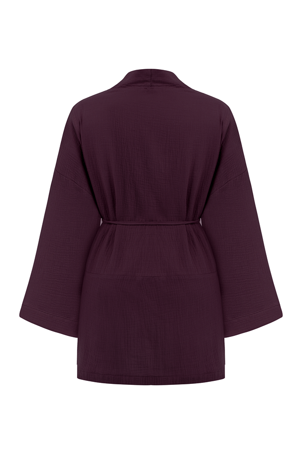 Cepli Müslin Kimono Bordo