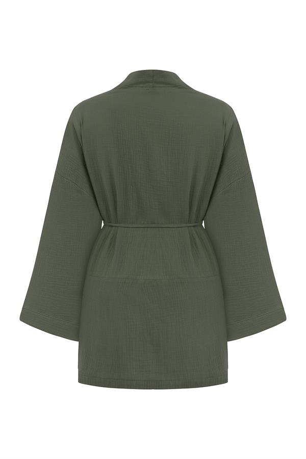 Cepli Müslin Kimono Haki
