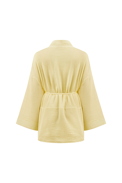 Cepli Müslin Kimono Sarı