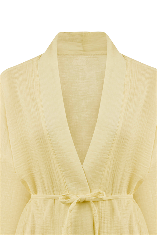 Cepli Müslin Kimono Sarı