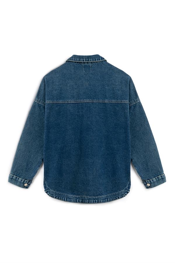 Dikiş Detaylı Denim Ceket