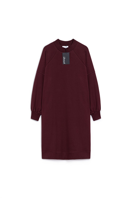 Diz Altı Uzun Sweat Bordo