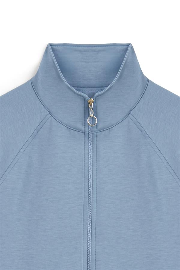 Fermuarlı Oysho Sweat Mavi