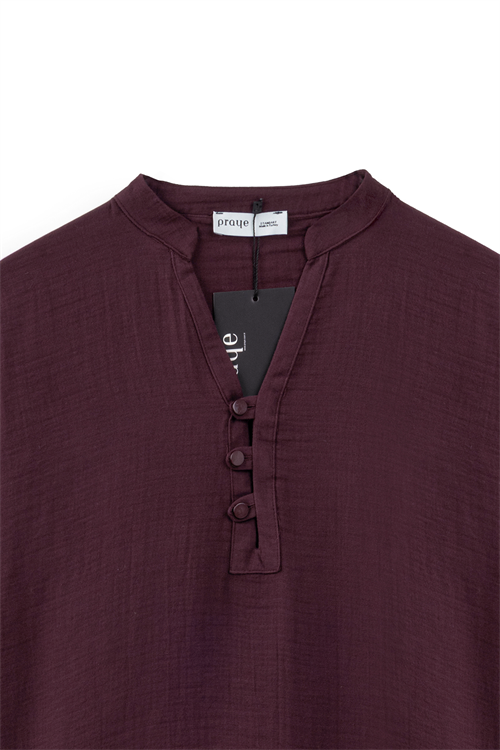 Hakim Yaka Müslin Tunik Bordo