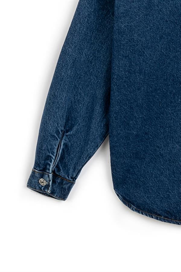 Kargo Cepli Denim Ceket