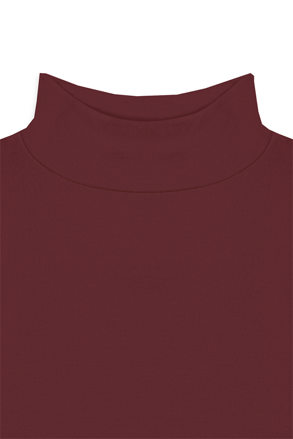 Likralı Kolsuz Body Bordo