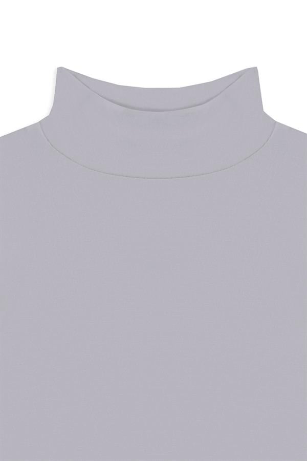 Likralı Kolsuz Body Gri