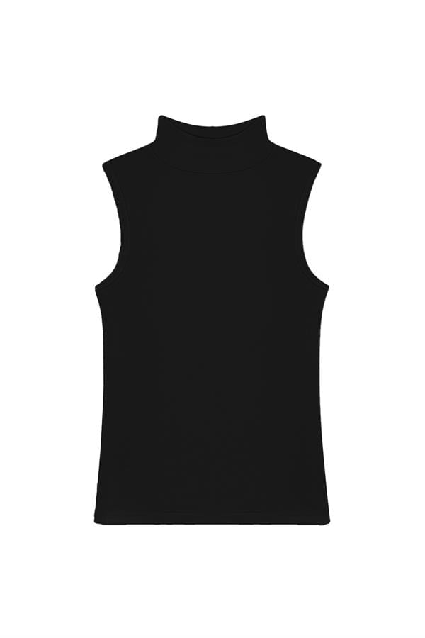 Likralı Kolsuz Body Siyah