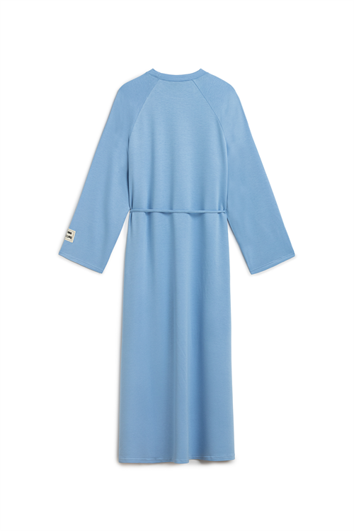 Oversize Uzun Salaş Elbise Bebe Mavi