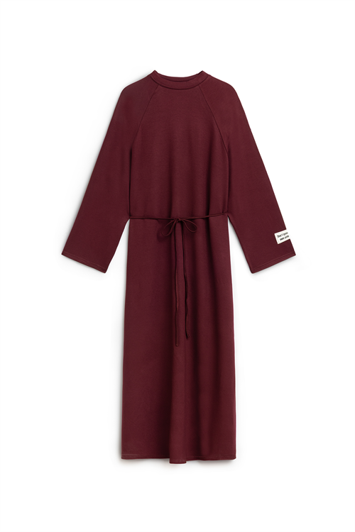 Oversize Uzun Salaş Elbise Bordo