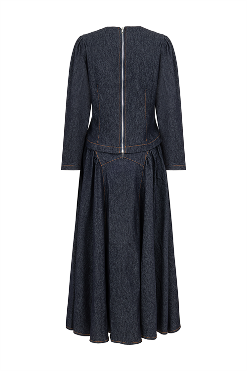 Premium Etekli Denim Takım Koyu Mavi