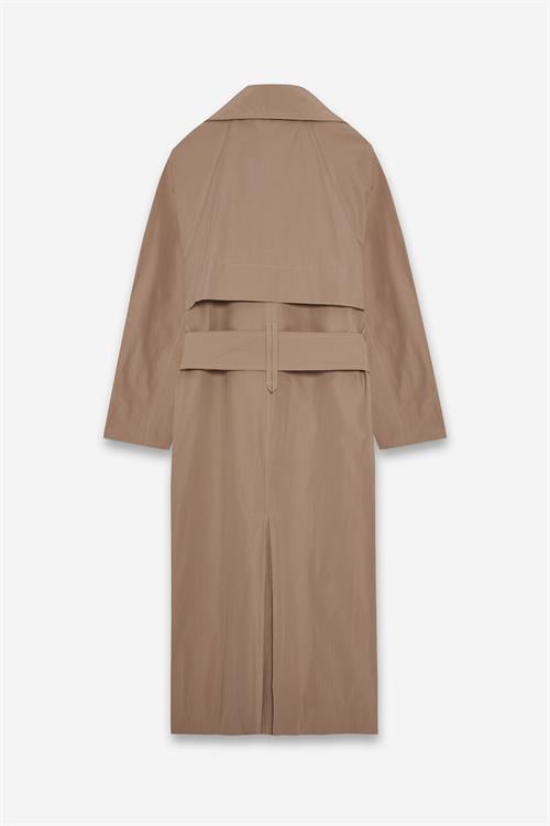 Şal Yaka Astarlı Camel Trenç