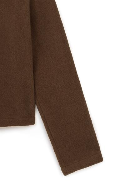 Atkılı Peluş Kazak Kahverengi