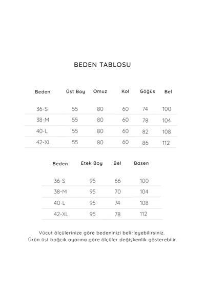 Bağcıklı Etekli Takım Siyah