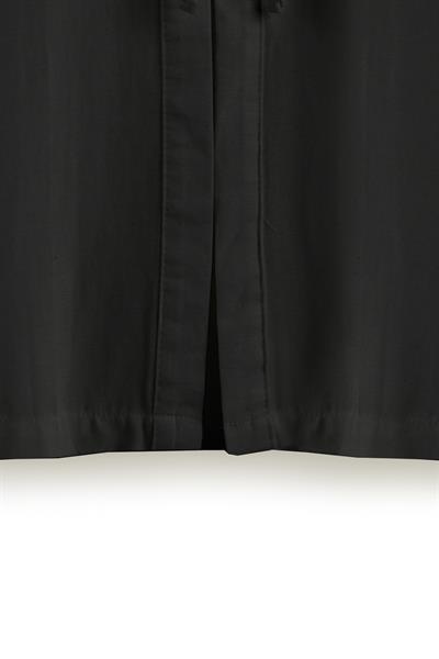 Bağcıklı Keten Karışımlı Kimono Siyah