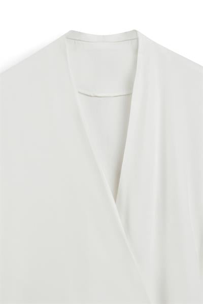 Bağlamalı Tensel Kimono Beyaz